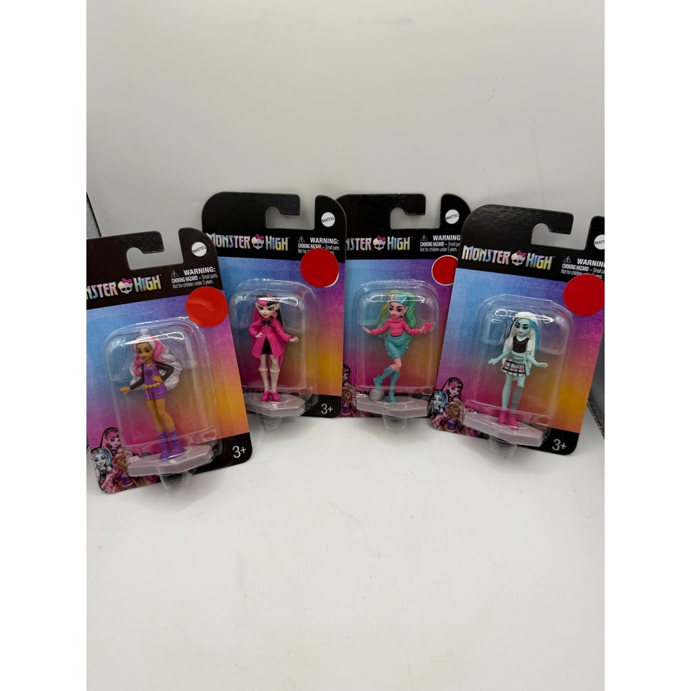 Monster High‎ Mini Figures Set of 4 Clawdeen Draculaura Lagoona Frankie 2024 NEW